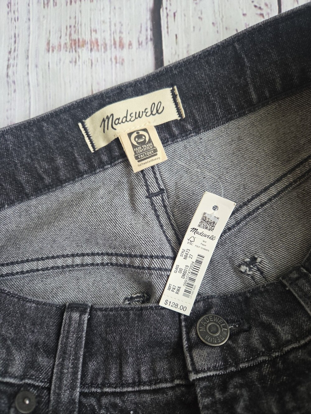 Madewell The Perfect Vintage Wide Leg Crop Jeans Robles Wash 27 NEW NWT NR473 - Picture 6 of 8